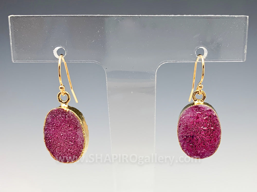 Plum Druzy Earrings – SHAPIRO'S Gallery