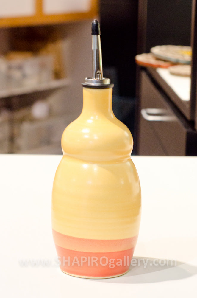Yellow Orange Oil Cruet