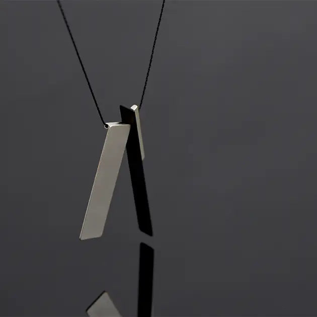Tercet Necklace - Black and Silver