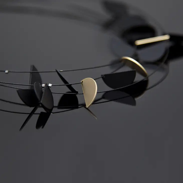 Drift Necklace - Black and Gold