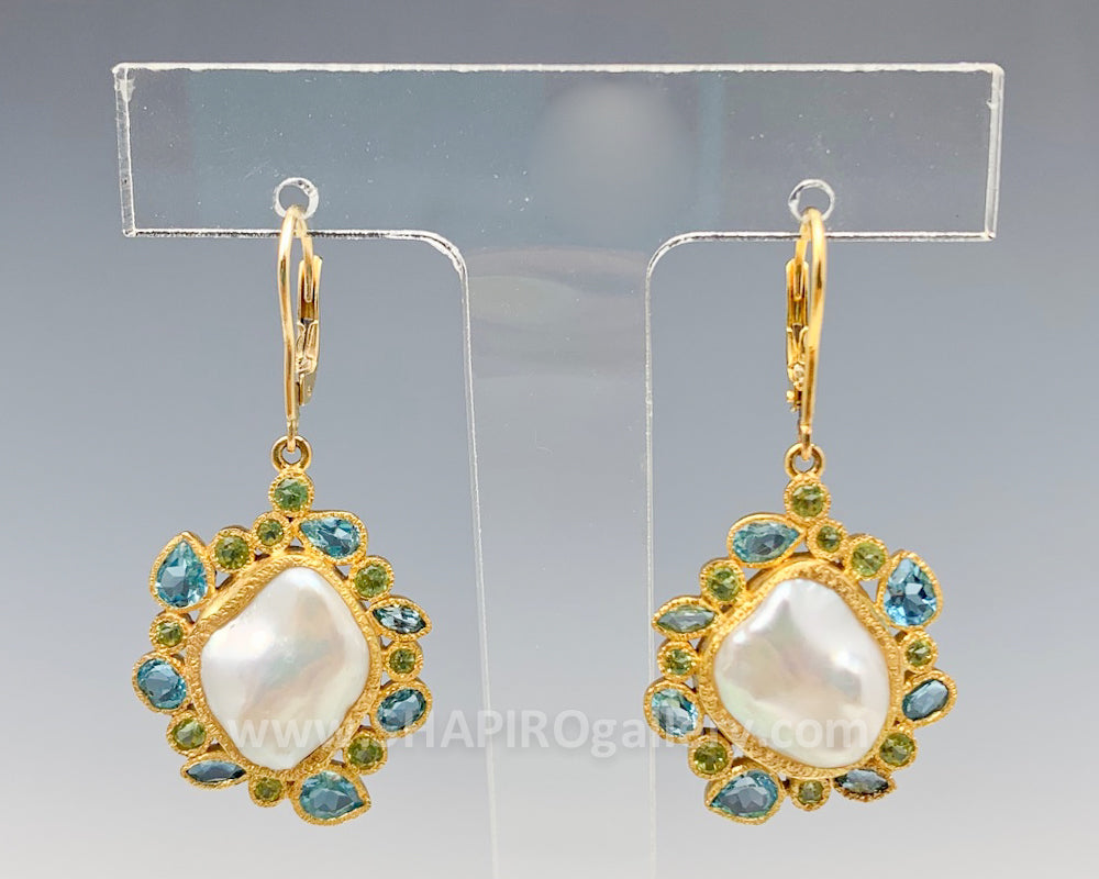 One of a Kind Baroque Pearl Earrings