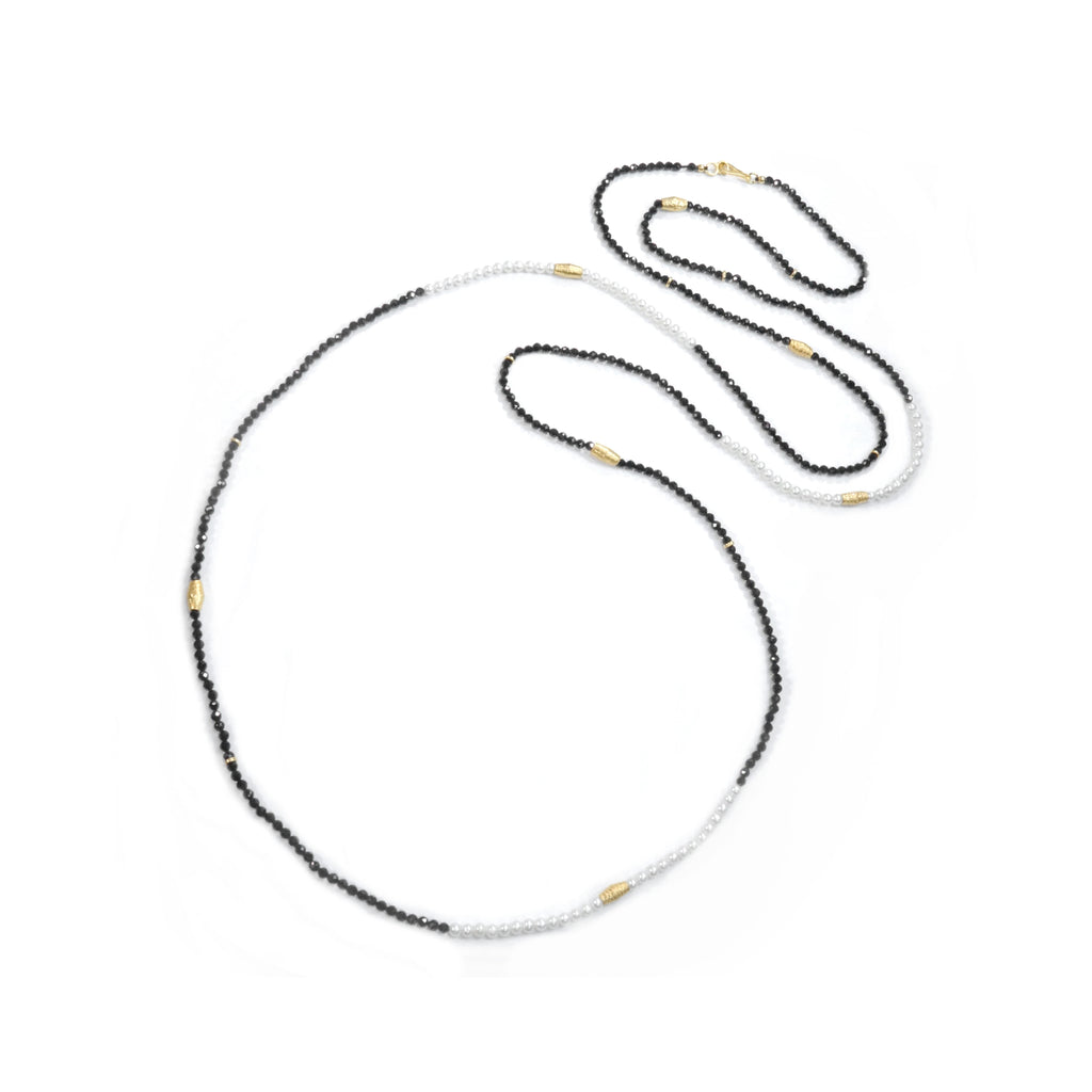 Spinnel and Pearl Necklace (multiple lengths available)