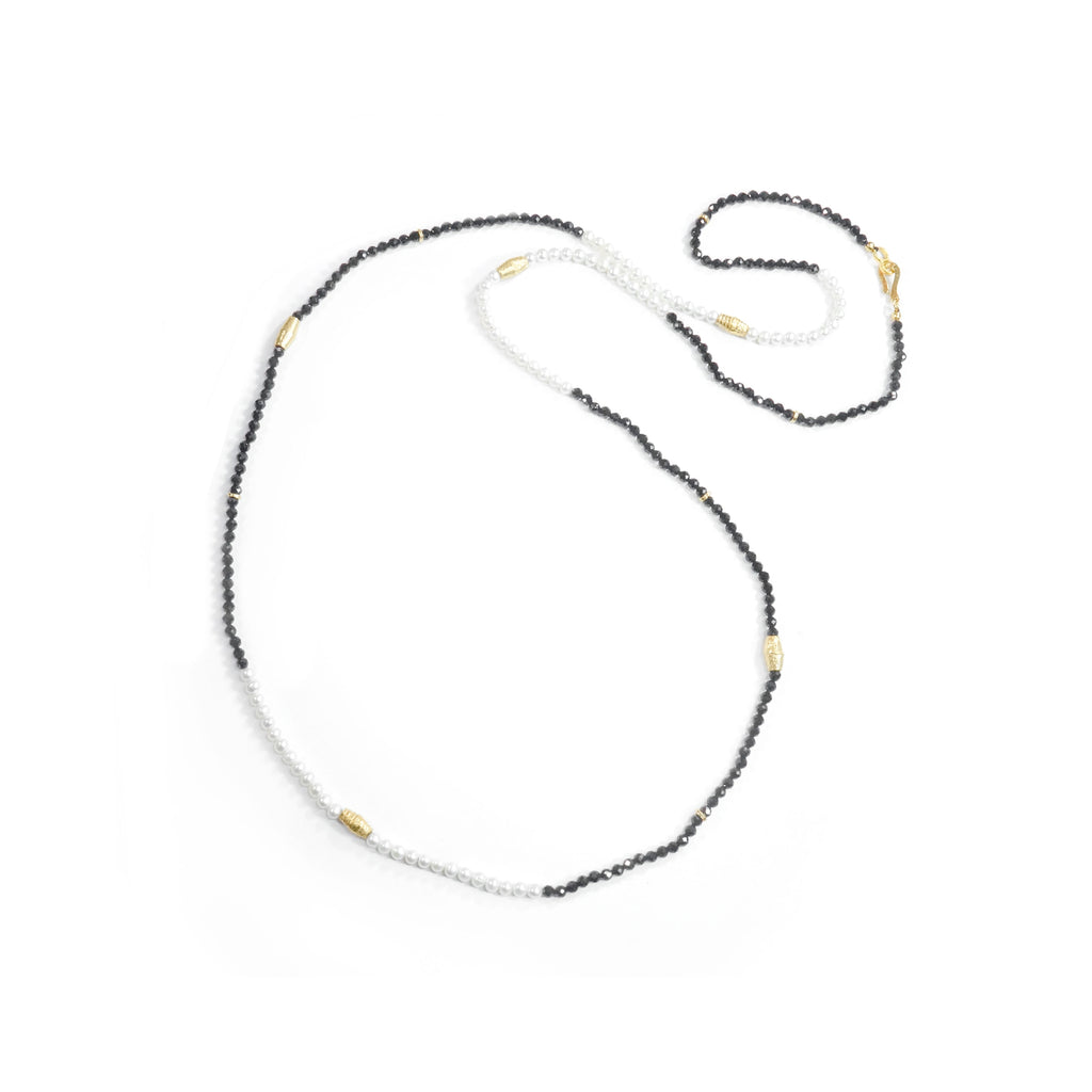 Spinnel and Pearl Necklace (multiple lengths available)