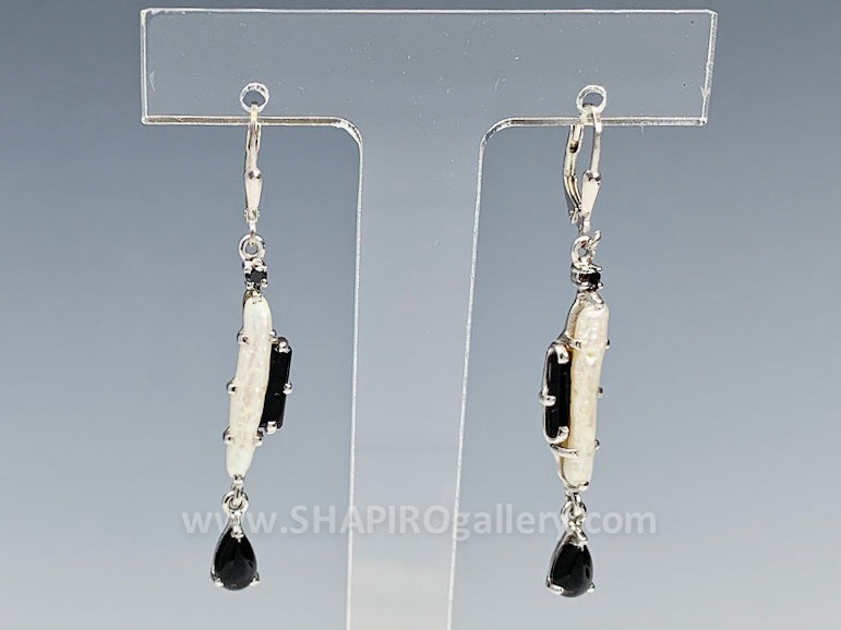 One of a Kind Stick Pearl Earrings