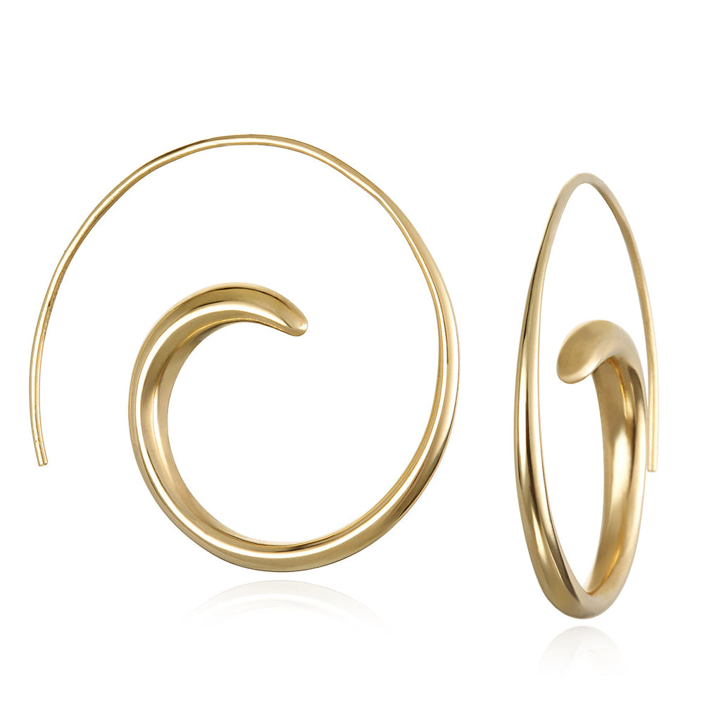 Spiral Hoops - Gold Vermeil (multiple sizes available)