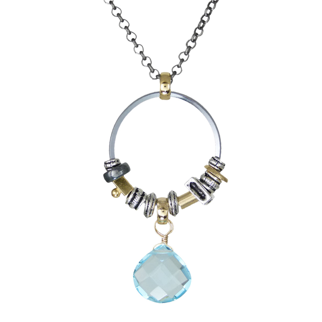 Element Necklace - Blue Topaz
