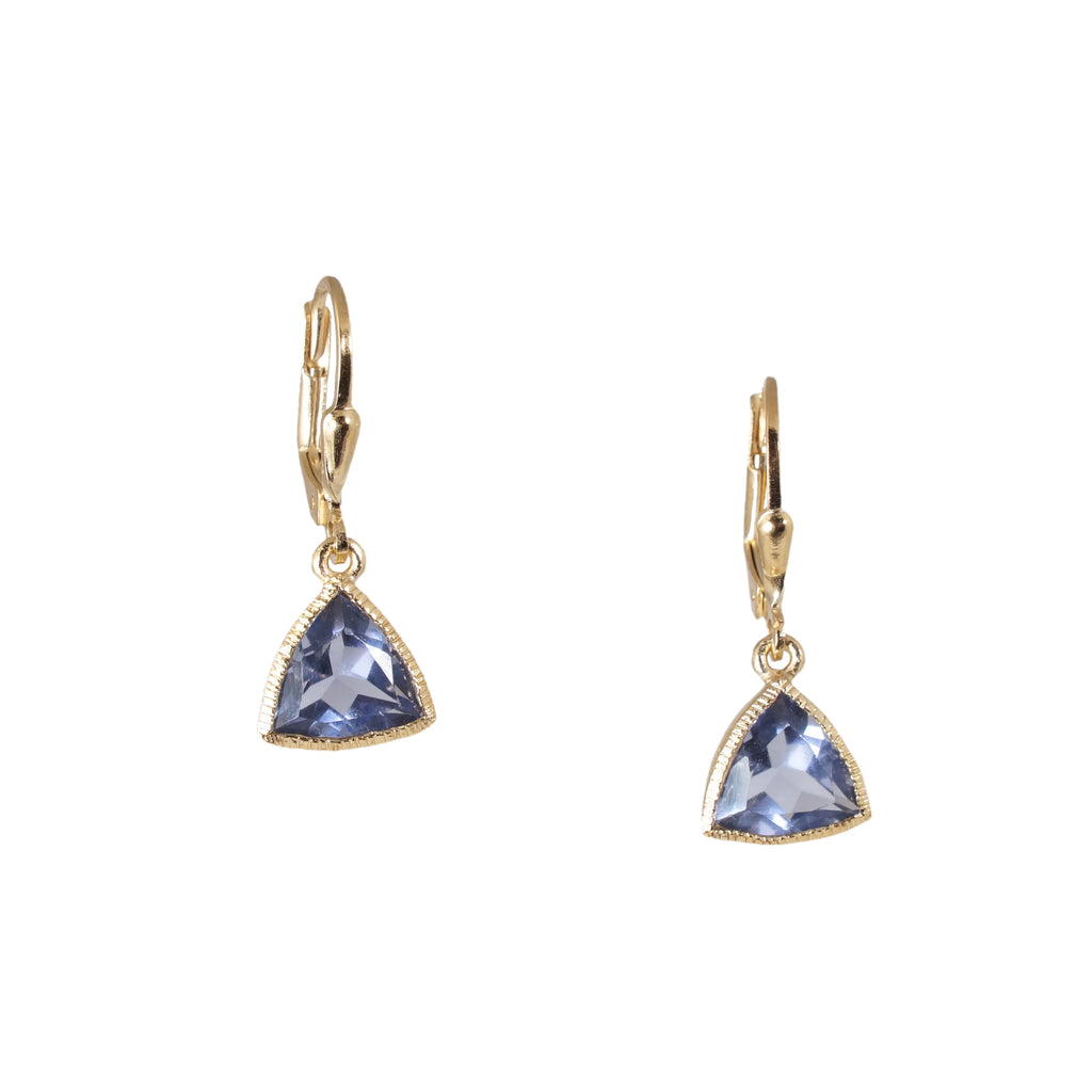 Iolite Trillion Earrings