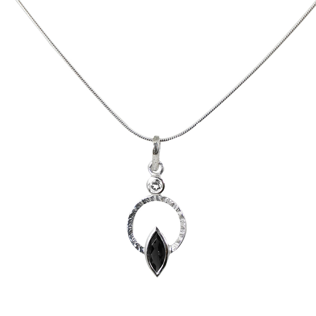 Q Necklace - Spinel with White Topaz