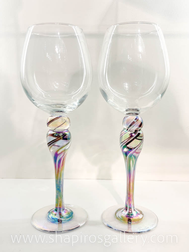 Blown Glass Wine Glasses