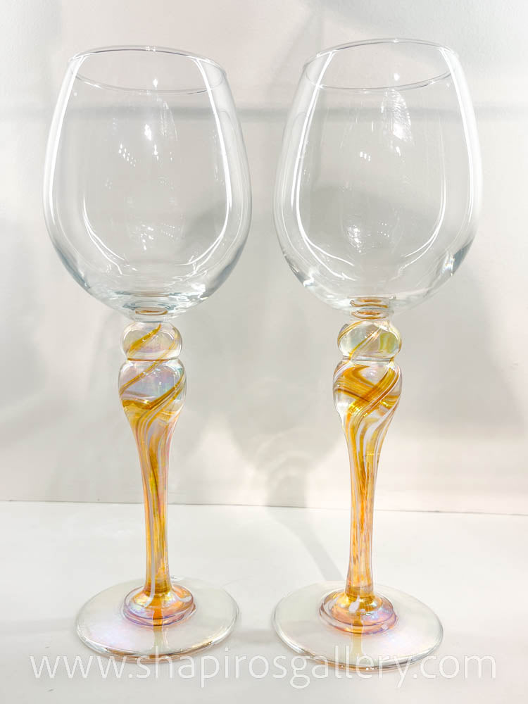 Blown Glass Wine Glasses