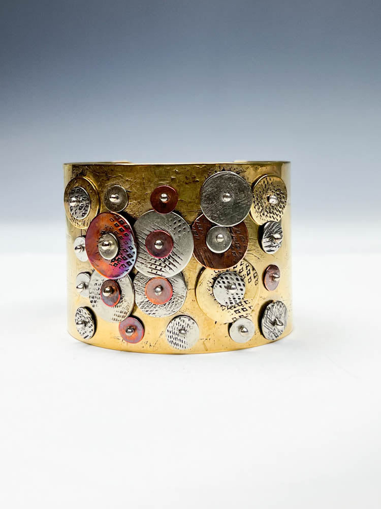 Spinning Discs Cuff Bracelet