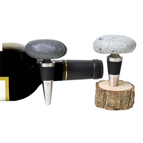 Stone Wine Bottle Topper