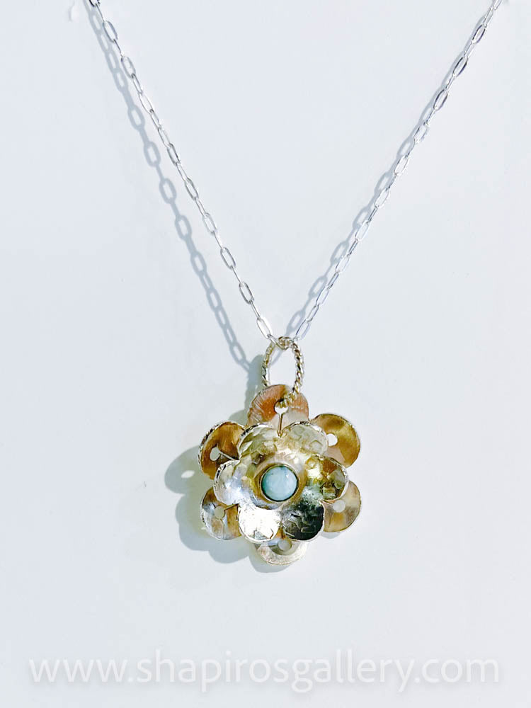 Larimar Anemone Necklace