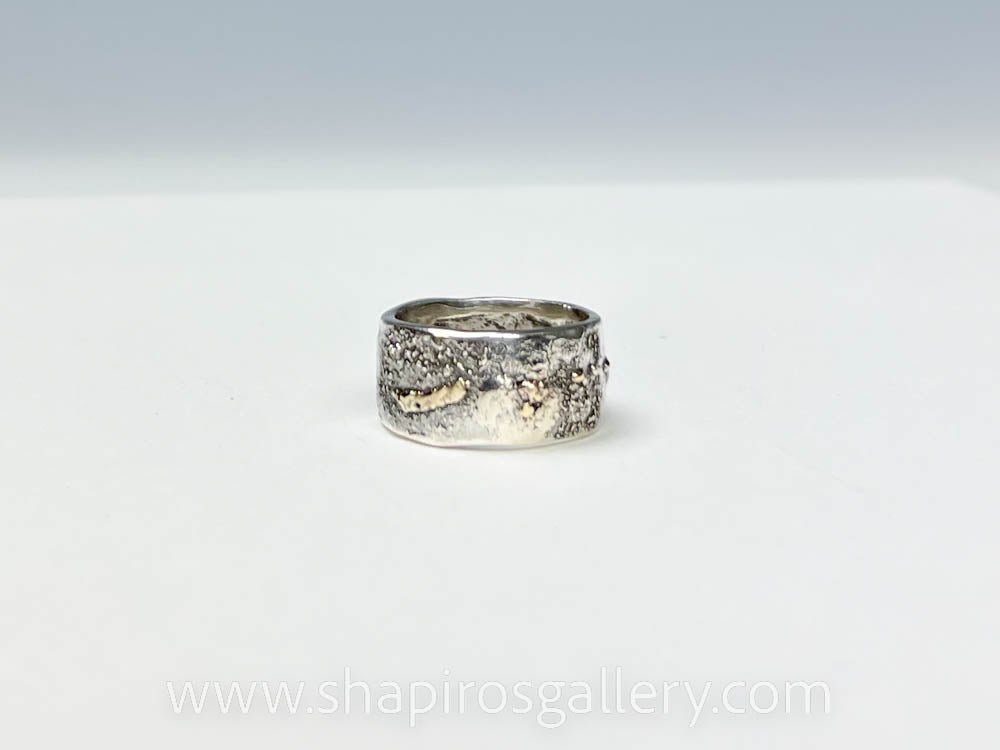 Reticulated Ring with 14K Gold