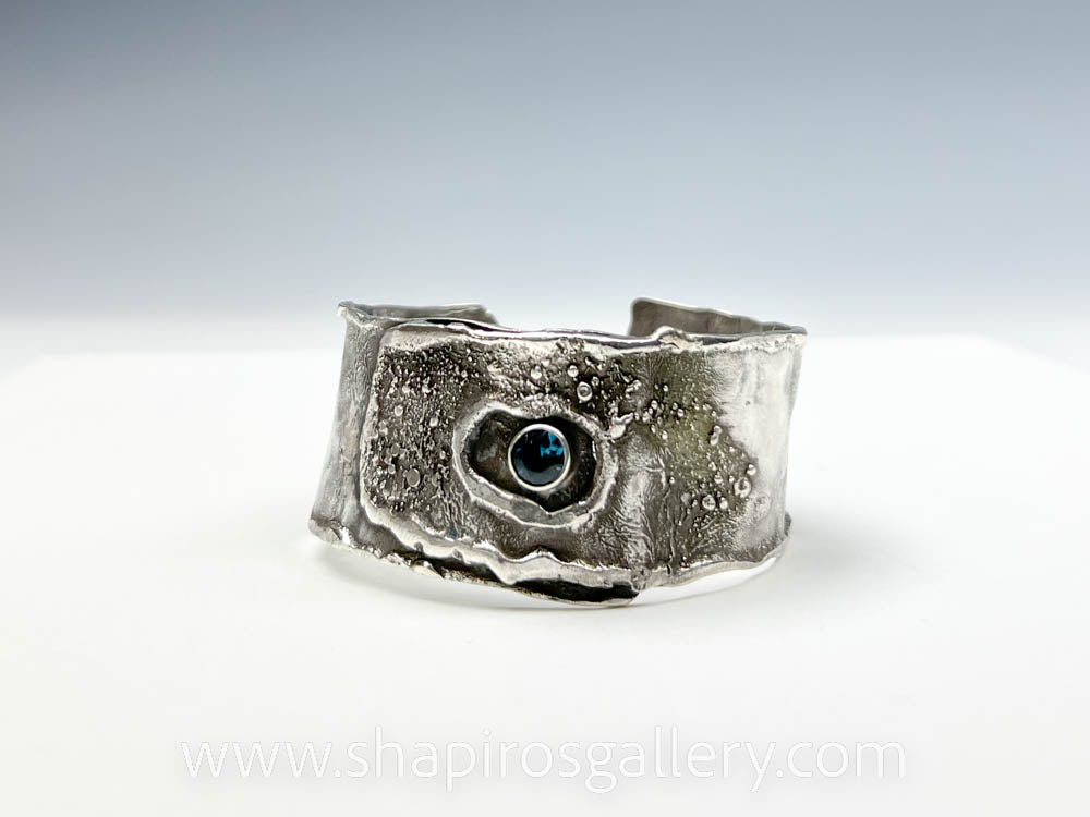 Reticulated Cuff- Blue Topaz