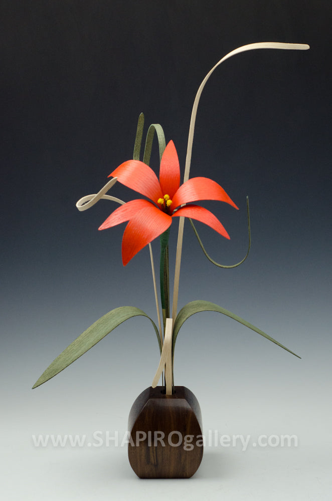 Wooden Orange Lily Expression Single